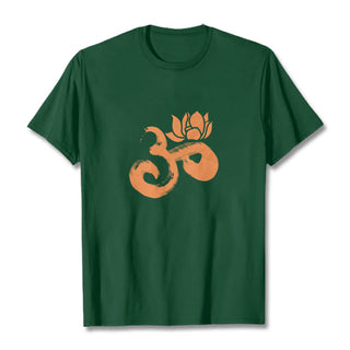 Buddha Gift OM Lotus Flower Cotton Tee T-shirt