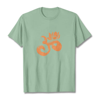 Buddha Gift OM Lotus Flower Cotton Tee T-shirt
