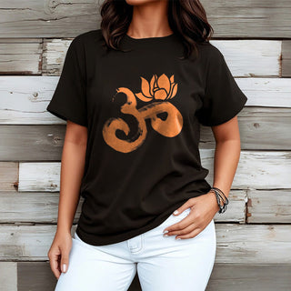 Buddha Gift OM Lotus Flower Cotton Tee T-shirt