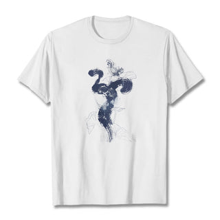 Buddha Gift OM Lotus Flower Background Cotton Tee T-shirt