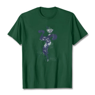 Buddha Gift OM Lotus Flower Background Cotton Tee T-shirt