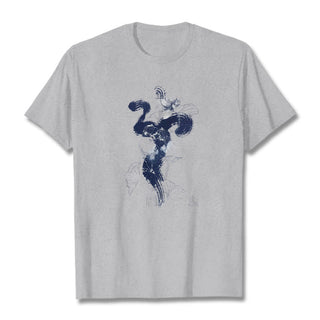 Buddha Gift OM Lotus Flower Background Cotton Tee T-shirt