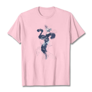 Buddha Gift OM Lotus Flower Background Cotton Tee T-shirt