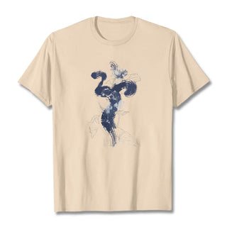 Buddha Gift OM Lotus Flower Background Cotton Tee T-shirt
