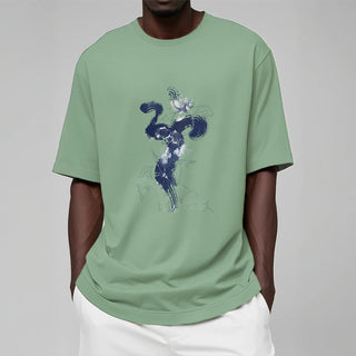 Buddha Gift OM Lotus Flower Background Cotton Tee T-shirt