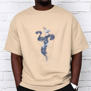 Buddha Gift OM Lotus Flower Background Cotton Tee T-shirt
