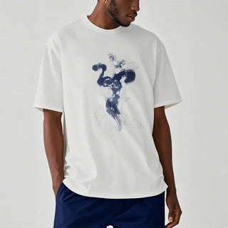 Buddha Gift OM Lotus Flower Background Cotton Tee T-shirt