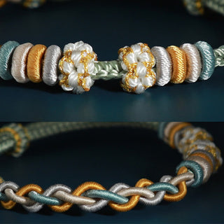 Buddha Gift String Four Srand Peach Blossom Connection Bracelet
