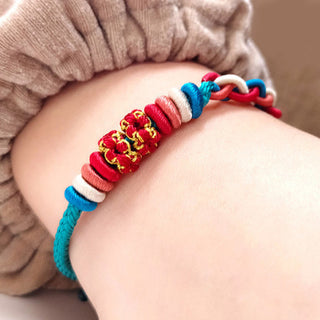 Buddha Gift String Four Srand Peach Blossom Connection Bracelet