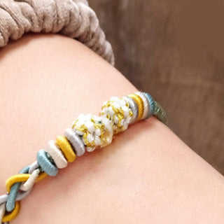 Buddha Gift String Four Srand Peach Blossom Connection Bracelet