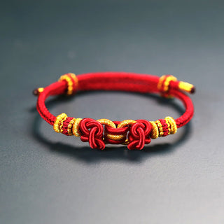 Buddha Gift Red String Saddle Knot Strength Bracelet