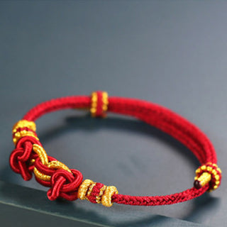 Buddha Gift Red String Saddle Knot Strength Bracelet