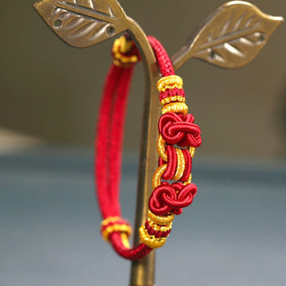 Buddha Gift Red String Saddle Knot Strength Bracelet