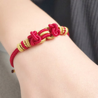 Buddha Gift Red String Saddle Knot Strength Bracelet