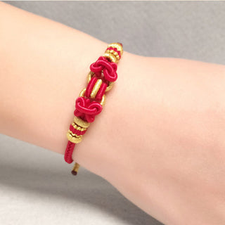 Buddha Gift Red String Saddle Knot Strength Bracelet