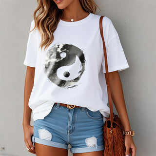Buddha Gift Yin Yang Cotton Tee T-shirt