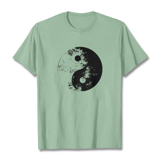 Buddha Gift Yin Yang Tai Chi Pattern Cotton Tee T-shirt