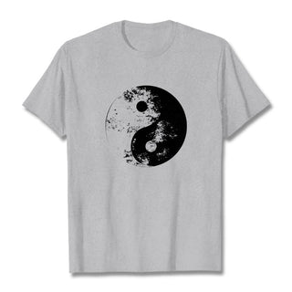 Buddha Gift Yin Yang Tai Chi Pattern Cotton Tee T-shirt