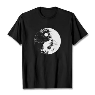 Buddha Gift Yin Yang Tai Chi Pattern Cotton Tee T-shirt
