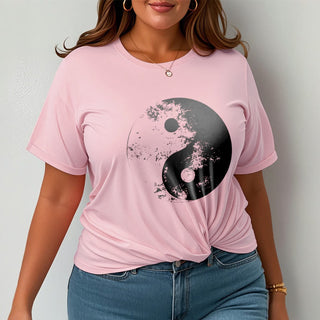 Buddha Gift Yin Yang Tai Chi Pattern Cotton Tee T-shirt
