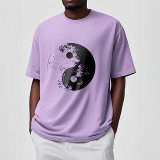 Buddha Gift Yin Yang Tai Chi Pattern Cotton Tee T-shirt