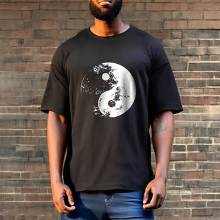 Buddha Gift Yin Yang Tai Chi Pattern Cotton Tee T-shirt