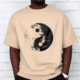 Buddha Gift Yin Yang Tai Chi Pattern Cotton Tee T-shirt