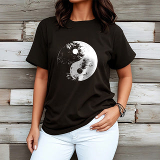 Buddha Gift Yin Yang Tai Chi Pattern Cotton Tee T-shirt