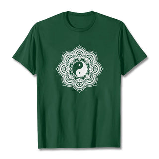 Buddha Gift Mandala Yin Yang Cotton Tee T-shirt