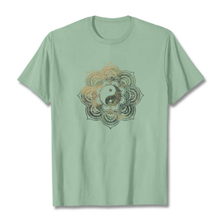 Buddha Gift Mandala Yin Yang Cotton Tee T-shirt