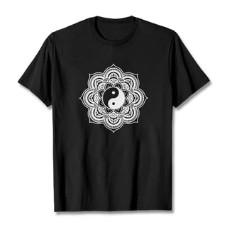 Buddha Gift Mandala Yin Yang Cotton Tee T-shirt