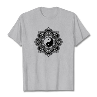 Buddha Gift Mandala Yin Yang Cotton Tee T-shirt
