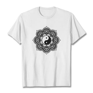 Buddha Gift Mandala Yin Yang Cotton Tee T-shirt