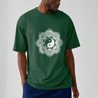 Buddha Gift Mandala Yin Yang Cotton Tee T-shirt