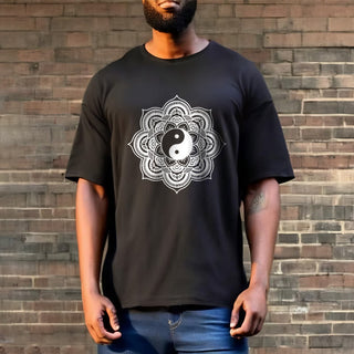 Buddha Gift Mandala Yin Yang Cotton Tee T-shirt