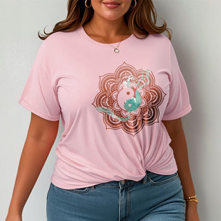 Buddha Gift Mandala Yin Yang Cotton Tee T-shirt