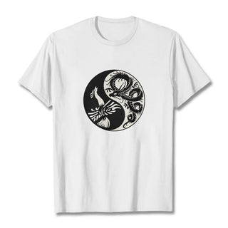 Buddha Gift Phoenix Yin Yang Cotton Tee T-shirt