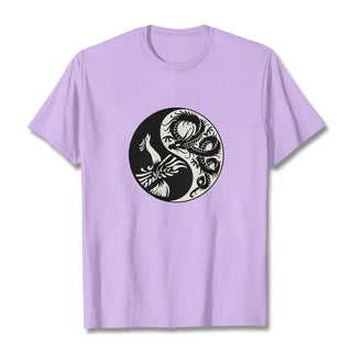Buddha Gift Phoenix Yin Yang Cotton Tee T-shirt