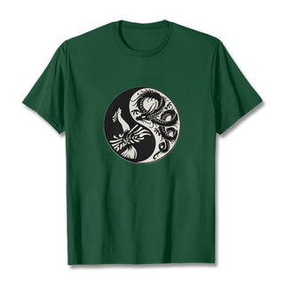 Buddha Gift Phoenix Yin Yang Cotton Tee T-shirt