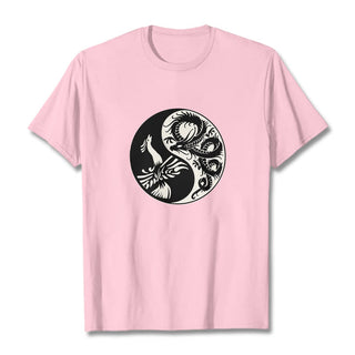 Buddha Gift Phoenix Yin Yang Cotton Tee T-shirt