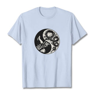 Buddha Gift Phoenix Yin Yang Cotton Tee T-shirt