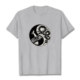 Buddha Gift Phoenix Yin Yang Cotton Tee T-shirt