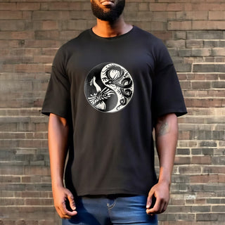 Buddha Gift Phoenix Yin Yang Cotton Tee T-shirt