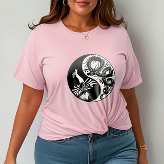 Buddha Gift Phoenix Yin Yang Cotton Tee T-shirt