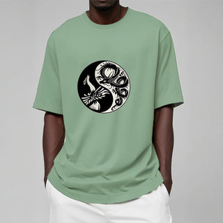 Buddha Gift Phoenix Yin Yang Cotton Tee T-shirt