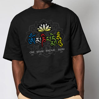 Buddha Gift Om Mani Padme Hum Lotus Tee T-shirt