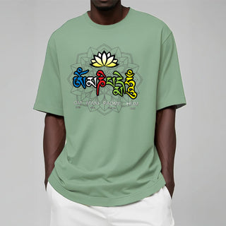 Buddha Gift Om Mani Padme Hum Lotus Tee T-shirt