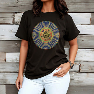 Buddha Gift 108 Om Mani Padme Hum Mantra Sanskrit Tee T-shirt