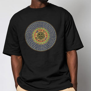 Buddha Gift 108 Om Mani Padme Hum Mantra Sanskrit Tee T-shirt