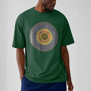 Buddha Gift 108 Om Mani Padme Hum Mantra Sanskrit Tee T-shirt